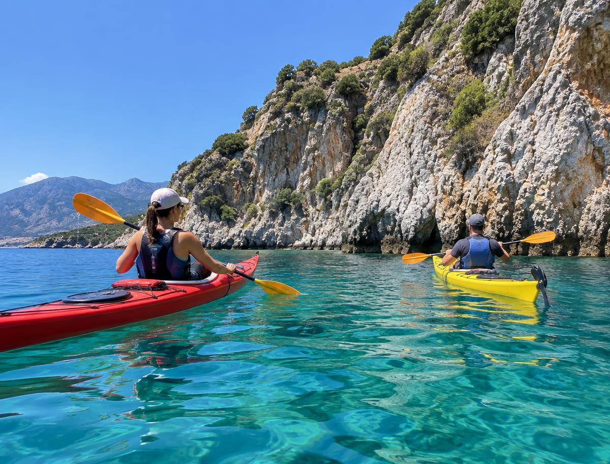 Kayak en la costa de Turquía