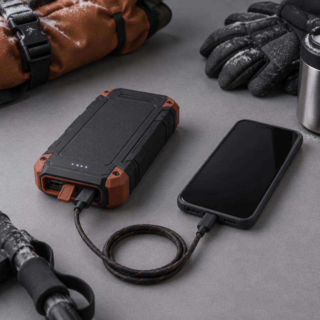Batería externa resistente para cargar el teléfono durante el viaje