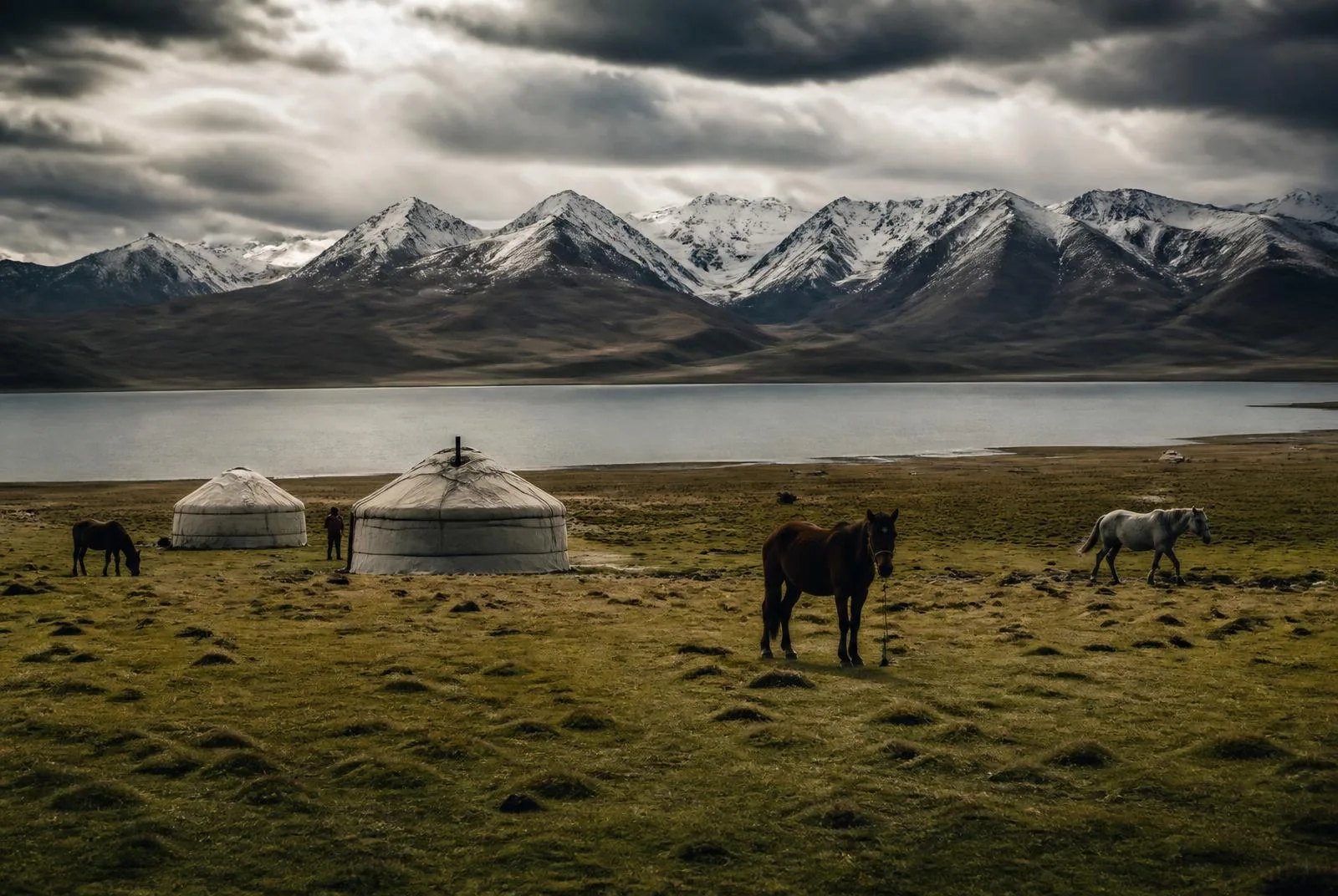 Lago de montaña Song-Kul en Kirguistán, lejos de cualquier señal: viajes para desconectarse y desconexión digital