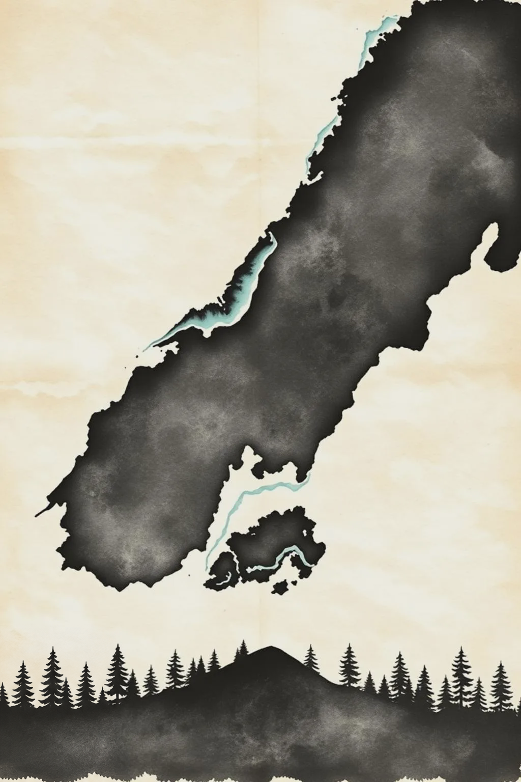 Mapa ilustrado del recorrido por Noruega