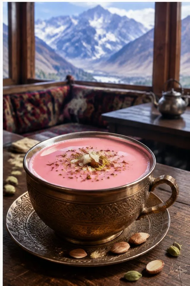 Chai kashmiri (kahwa) — Sabores de Pakistán